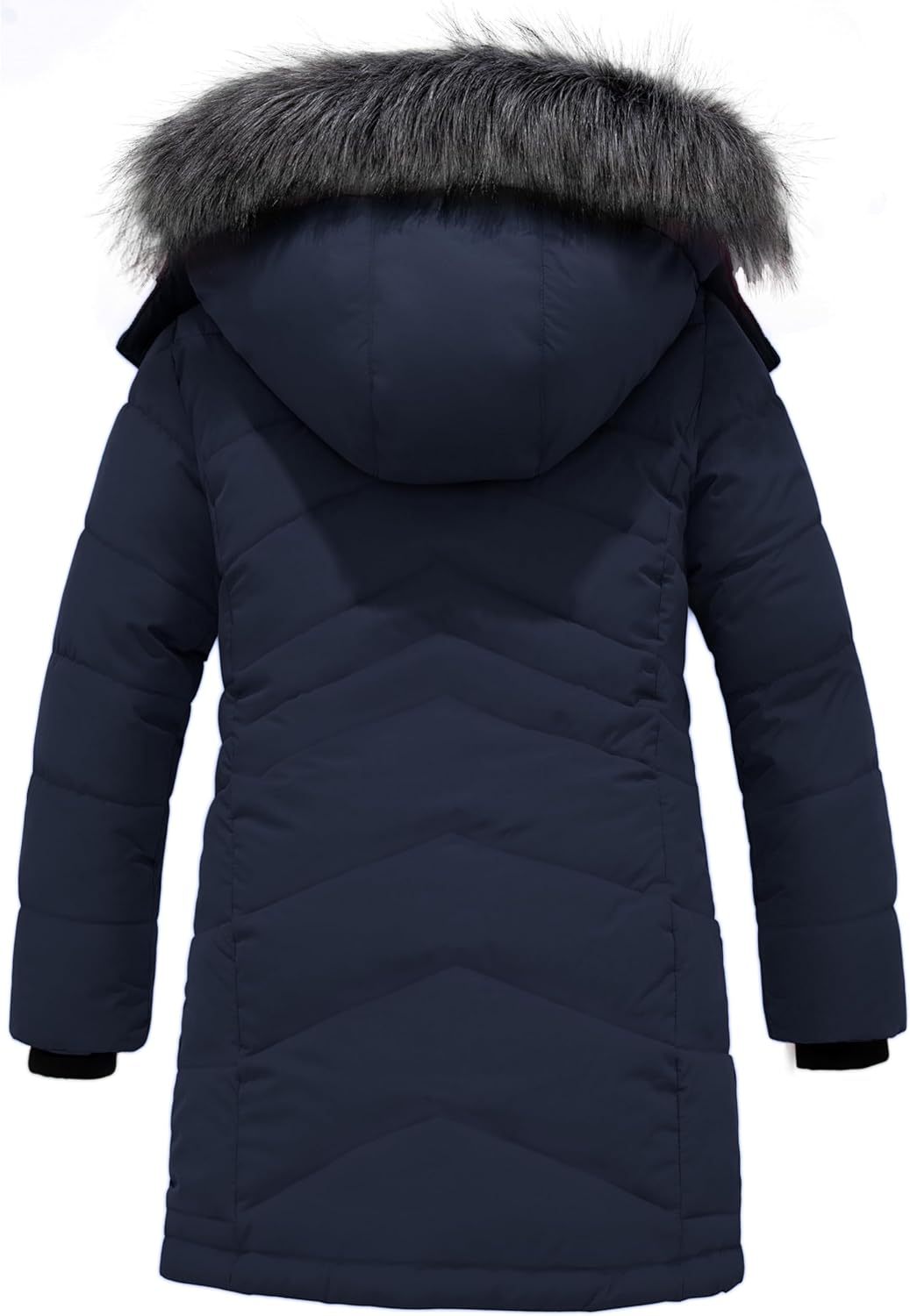 ZSHOW Girls Winter Coat Insulated Long Parka Warm Hooded Puffer Jacket