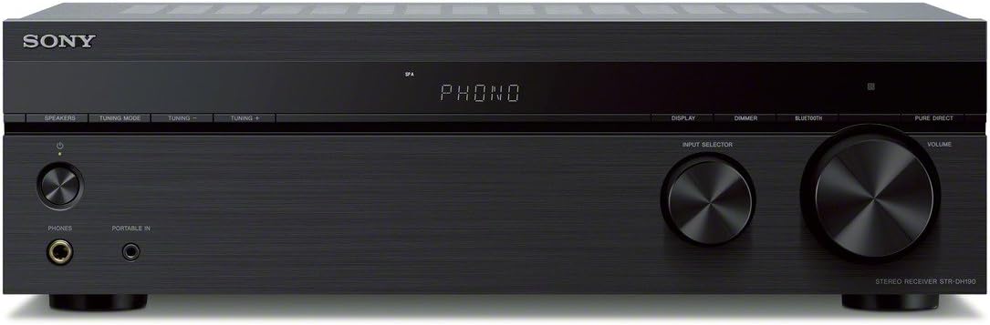 Sony SSCS5 3 Yollu 3 Sürücülü Kitaplık Hoparlör Sistemi (Çift) - Siyah STRDH190 Phono Girişli 2 Kanallı Ev Stereo Alıcısı; Bluetooth