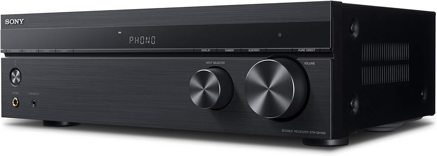 Sony SSCS5 3 Yollu 3 Sürücülü Kitaplık Hoparlör Sistemi (Çift) - Siyah STRDH190 Phono Girişli 2 Kanallı Ev Stereo Alıcısı; Bluetooth
