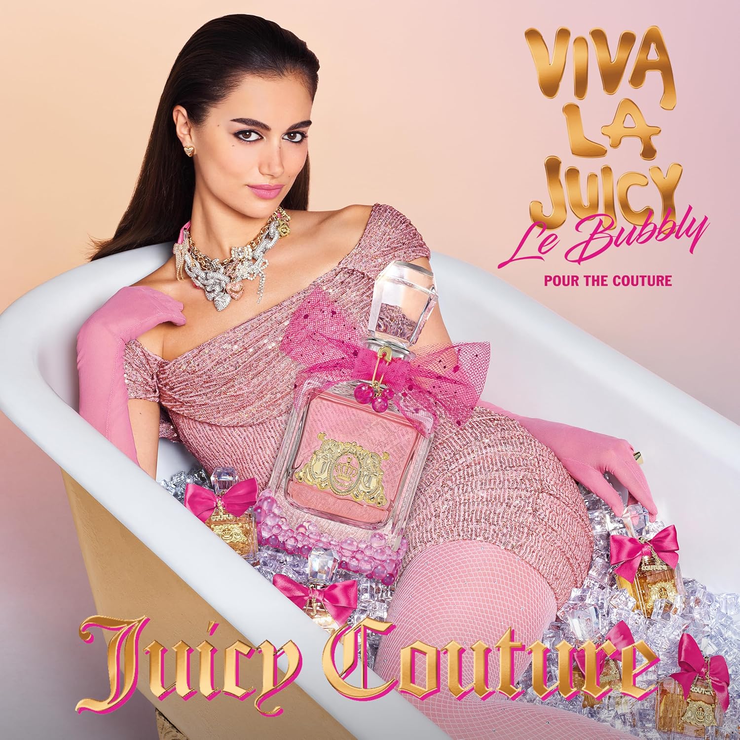 Juicy Couture Viva La Juicy Le Bubbly Eau De Parfum, Luxuriöses Damenparfüm mit Noten von Champagner inspirierten rosa Beeren, Gardenia, Jasmine Amber — fruchtig und süß, EDP-Spray