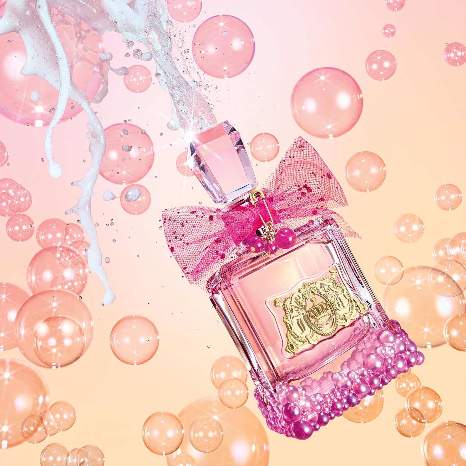 Juicy Couture Viva La Juicy Le Bubbly Eau De Parfum, Luxuriöses Damenparfüm mit Noten von Champagner inspirierten rosa Beeren, Gardenia, Jasmine Amber — fruchtig und süß, EDP-Spray