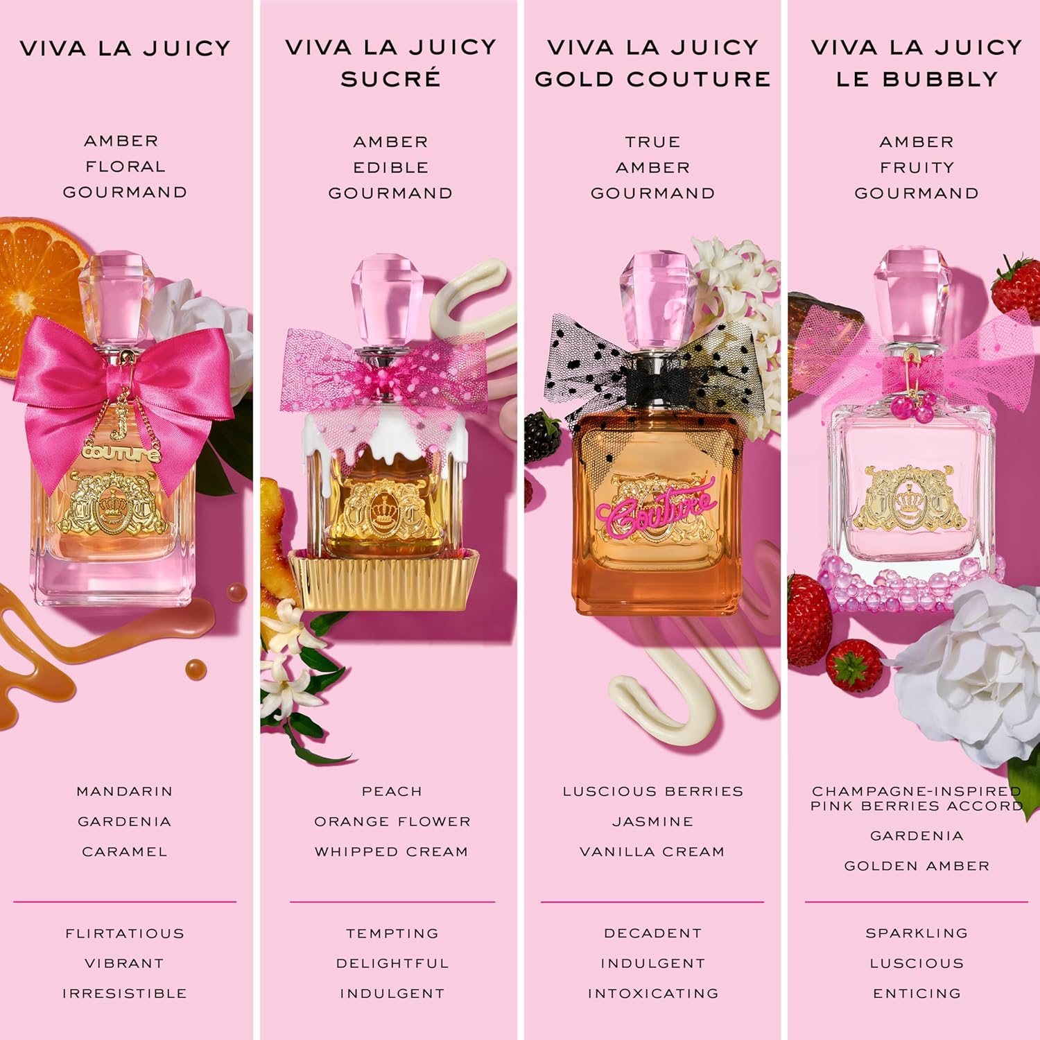 Juicy Couture Viva La Juicy Le Bubbly Eau De Parfum, Luxuriöses Damenparfüm mit Noten von Champagner inspirierten rosa Beeren, Gardenia, Jasmine Amber — fruchtig und süß, EDP-Spray