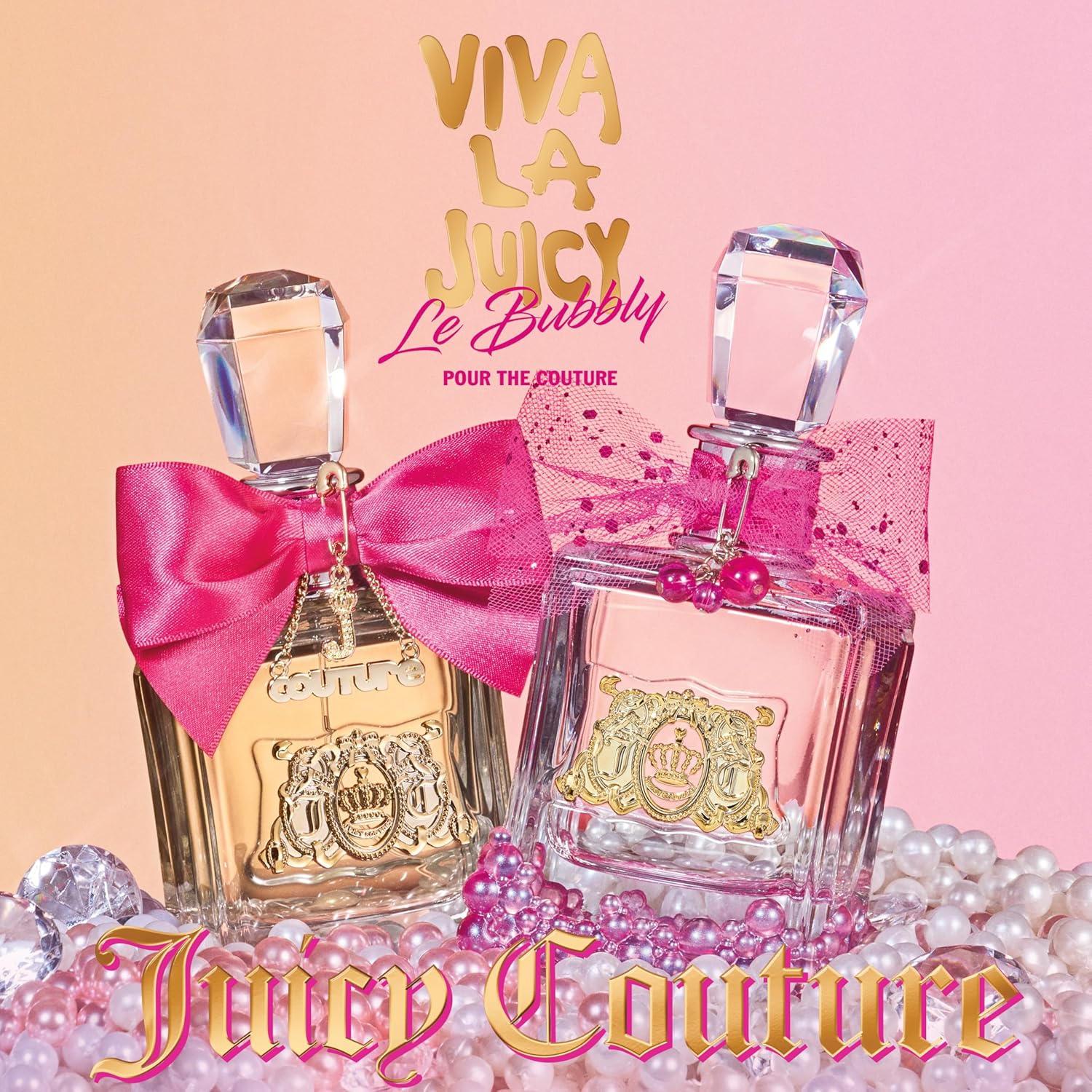 Juicy Couture Viva La Juicy Le Bubbly Eau De Parfum, Luxuriöses Damenparfüm mit Noten von Champagner inspirierten rosa Beeren, Gardenia, Jasmine Amber — fruchtig und süß, EDP-Spray