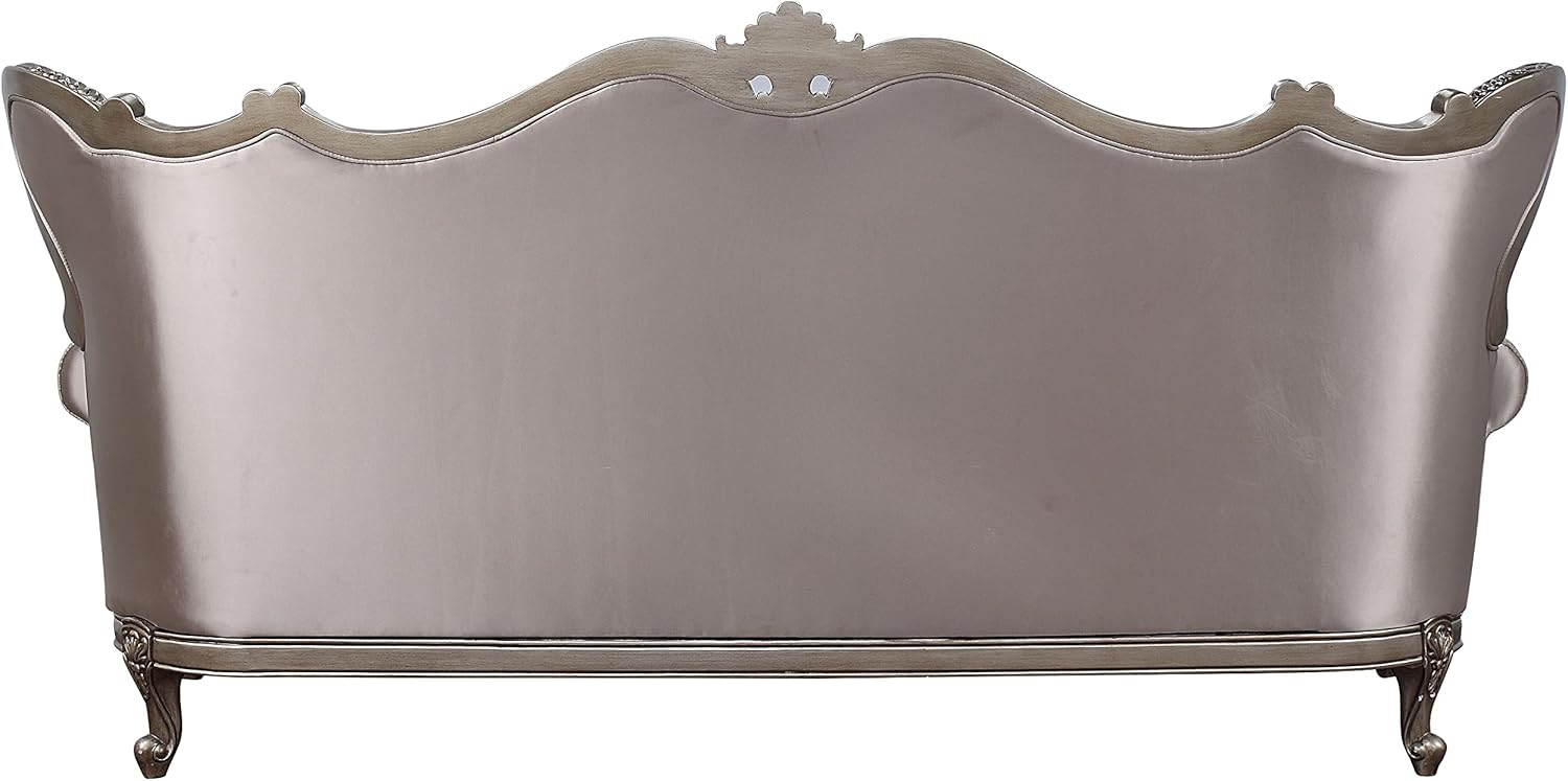 Acme Jayceon Fabric Tufted Sofa with 5 Pillows in Champagne Beige · v2