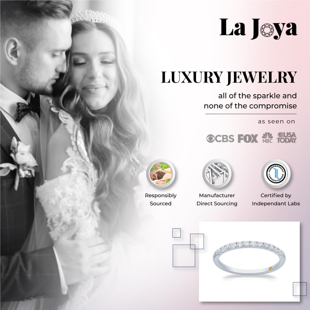 Lab Grown Diamond Wedding Bands for Women | 10K Yellow, White and Rose Gold Certified Diamond Anniversary Bands, Promise Rings, Stackable Bands and Wedding Rings | 1/10-1/2 Carat Diamond Rings · v4