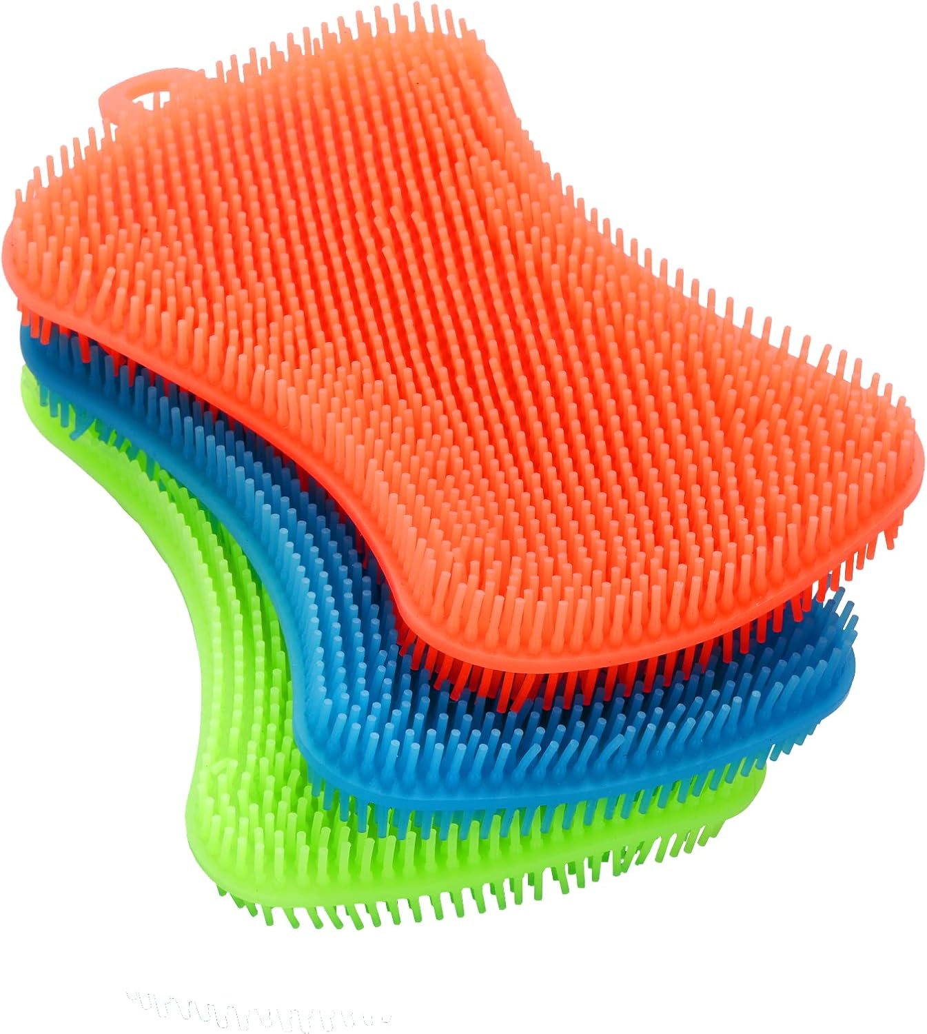 3PCS OstWony Silicone Dish Sponges, Super Food-Grade Silicone Sponges Kitchen Sponge, Multi-Purpose and Efficient Sponge Kitchen Gadgets, Especial Delicate Kitchen Sponge Brush