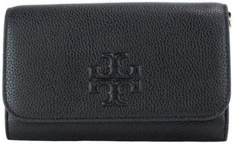 Tory Burch Womens Thea Flat Wallet Crossbody (Black) · v4