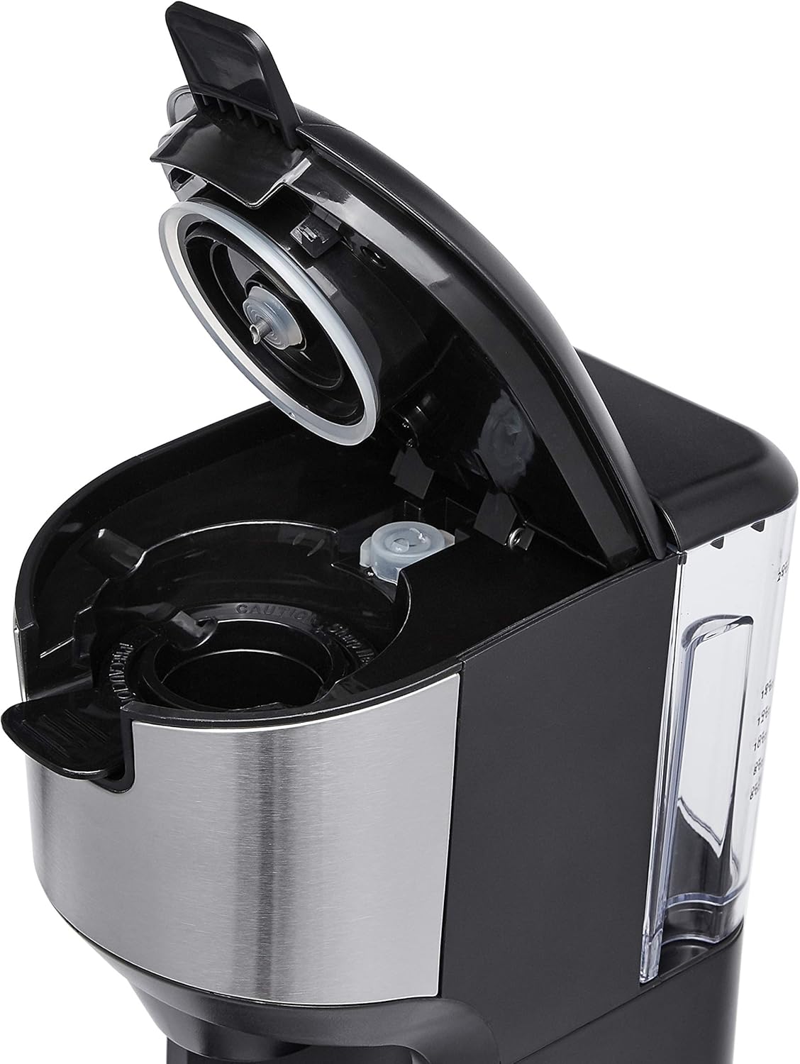 Amazon Basics Drip Coffee Maker with K-Cup, 14 Oz, Black and Stainless steel, 5.98D x 9.44"W x 14.17"H · v2