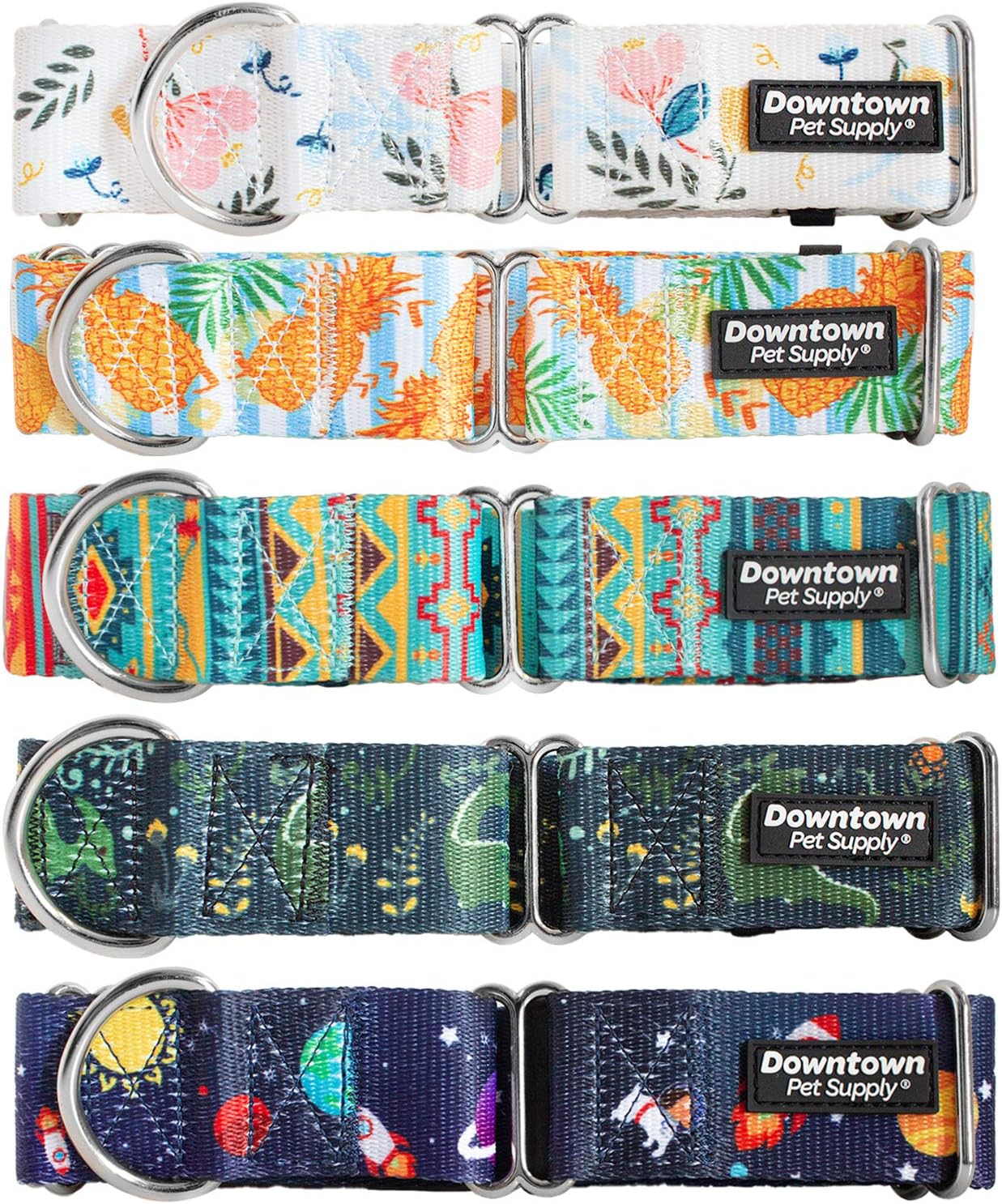 Downtown Pet Supply - Martingale Collar for Dogs - Big, Wide  Thick Dog Training Collar - Escape-Proof, Weatherproof, Durable and Comfortable - Floral - Large · v3