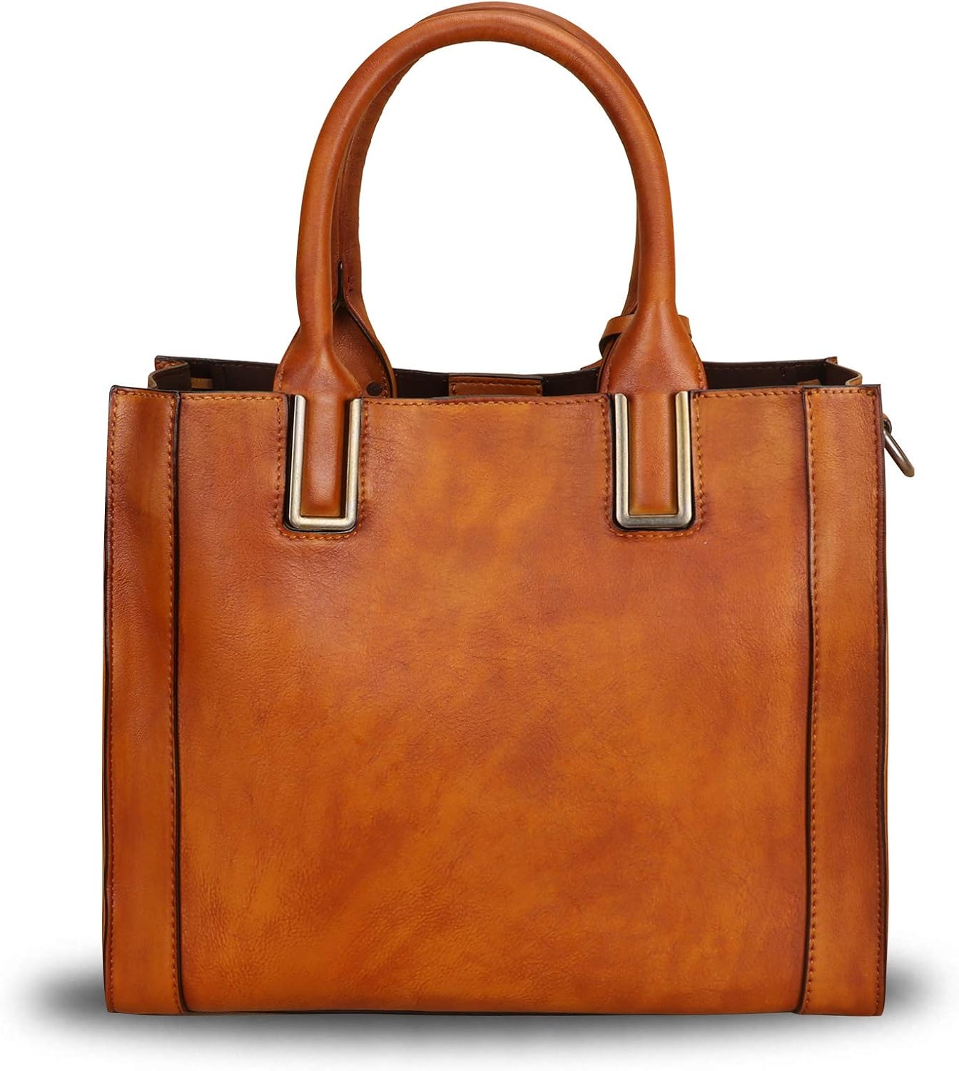 Genuine Leather Satchel Handbag for Women Vintage Handmade Shoulder Bag Cowhide Tote Purse · v2
