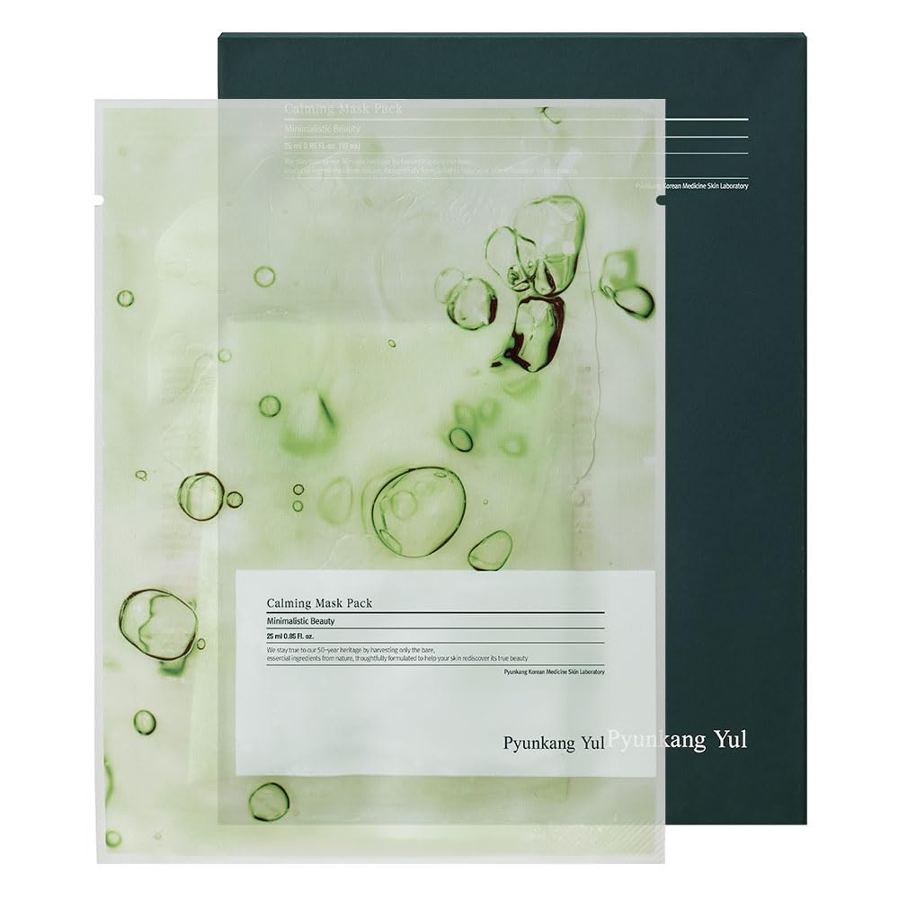 Pyunkang Yul Ceramide Calming Mask Pack 10 PCS - Korean Face Mask Skin Care Products, Beauty Face Mask Containing Panthenol, Hyaluronic Acid, Tea Tree, Shea Butter, Squalene and Cica, K-Beauty