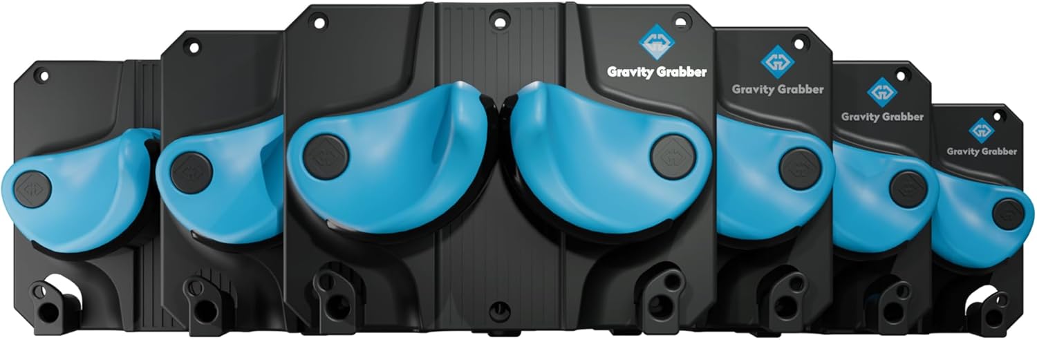 Ultimativer Ski- und Snowboard-Wandhalter | Sichere, rutschfeste Aufbewahrung | Passt auf jedes Ski/Board | Garagenorganisation | Skiablage | Snowboard-Ablage | Organizer für Winterausrüstung | 6er-Pack