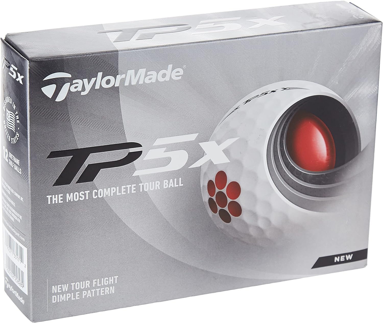 Balles de golf TaylorMade TP5 TP5x (blanches, jaunes, pix)