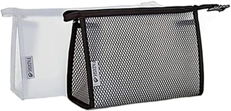 AKOAK 2 Pieces Travel Makeup Bag - Portable EVA Grid Daily Necessities Storage Bag - Waterproof Home Office Travel Accessories Organizer