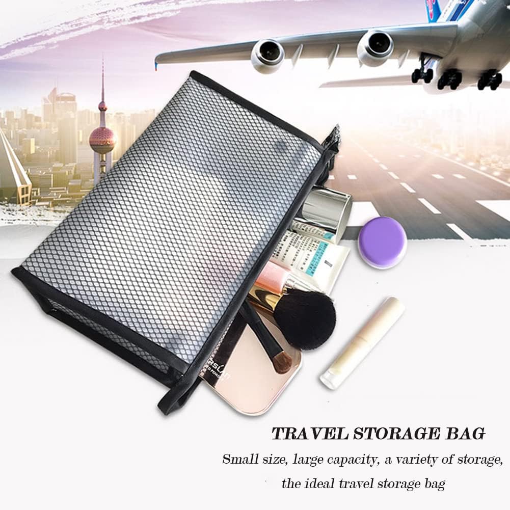 AKOAK 2 Pieces Travel Makeup Bag - Portable EVA Grid Daily Necessities Storage Bag - Waterproof Home Office Travel Accessories Organizer