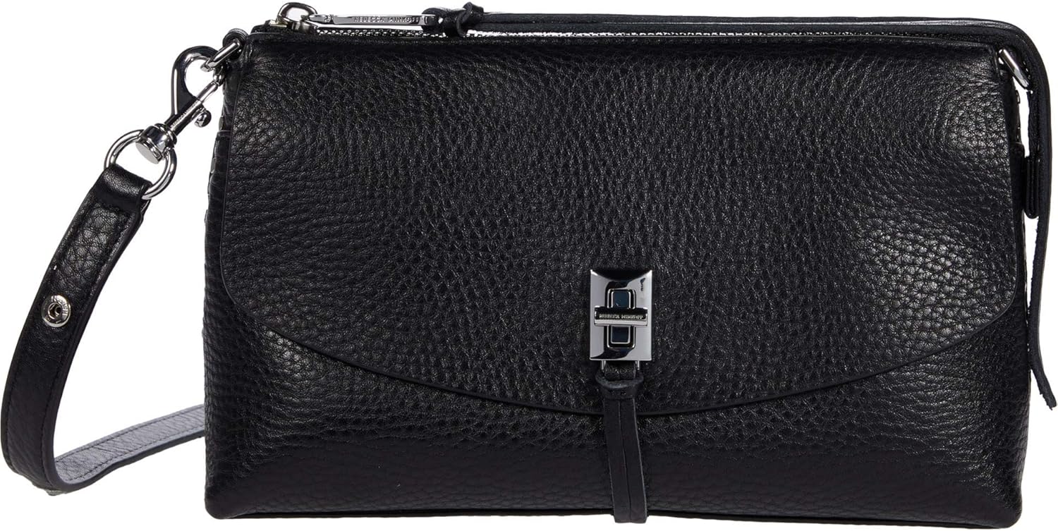Rebecca Minkoff Darren Top Zip Crossbody Bag for Women – Versatile Women’s Crossbody Purse, Soft Leather Handbag for Women, Small Crossover Shoulder Purse