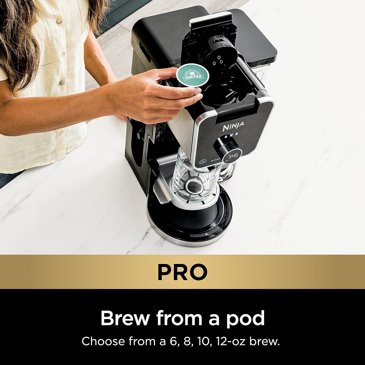 Ninja Drip Coffee Maker With K Cup Combo, DualBrew Pro Specialty Coffee System, Coffee Machine Compatible with K-Cup Pods, 12 Cup Single Serve Coffee Makers with Paper Filter, CFP301 · v2