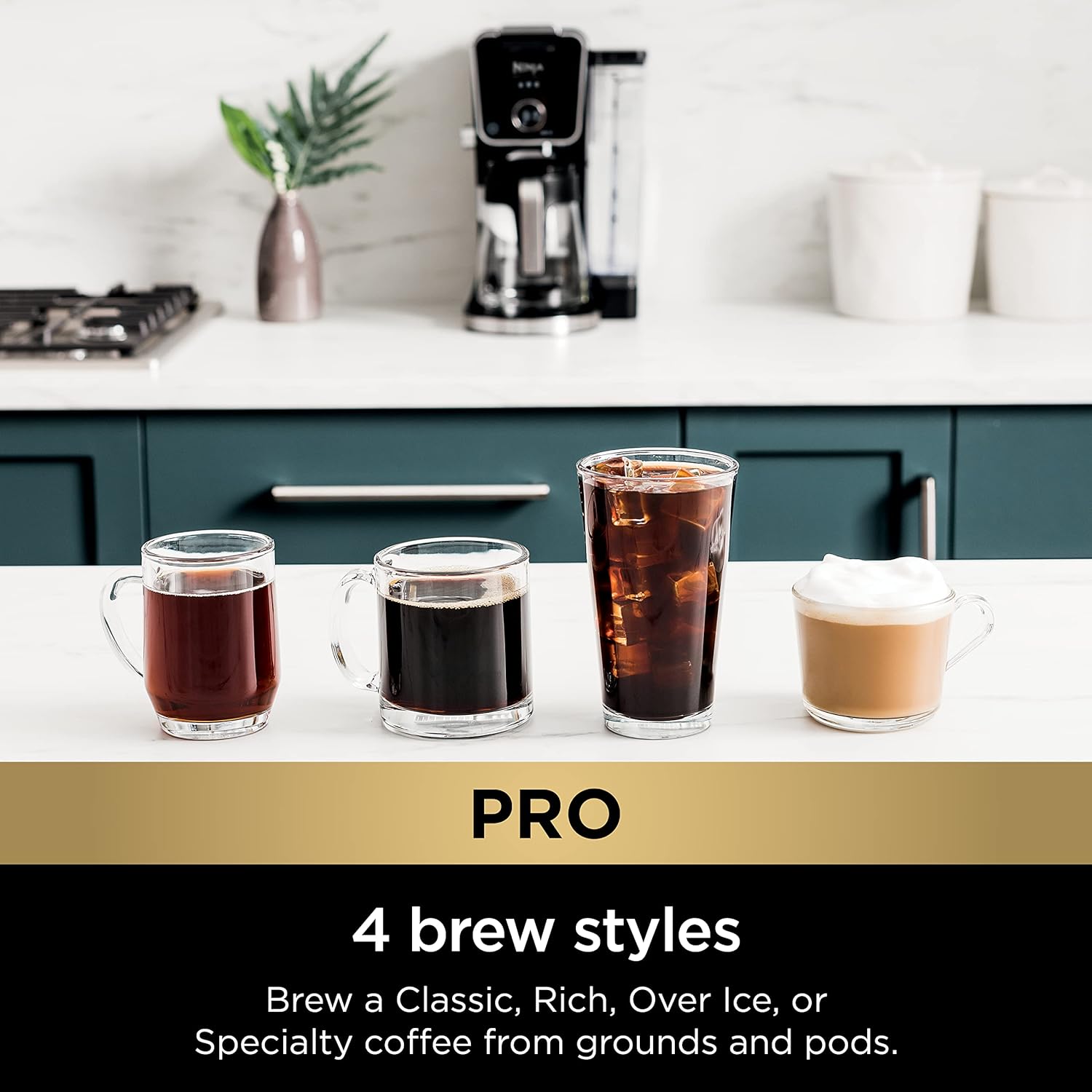 Ninja Drip Coffee Maker With K Cup Combo, DualBrew Pro Specialty Coffee System, Coffee Machine Compatible with K-Cup Pods, 12 Cup Single Serve Coffee Makers with Paper Filter, CFP301 · v2