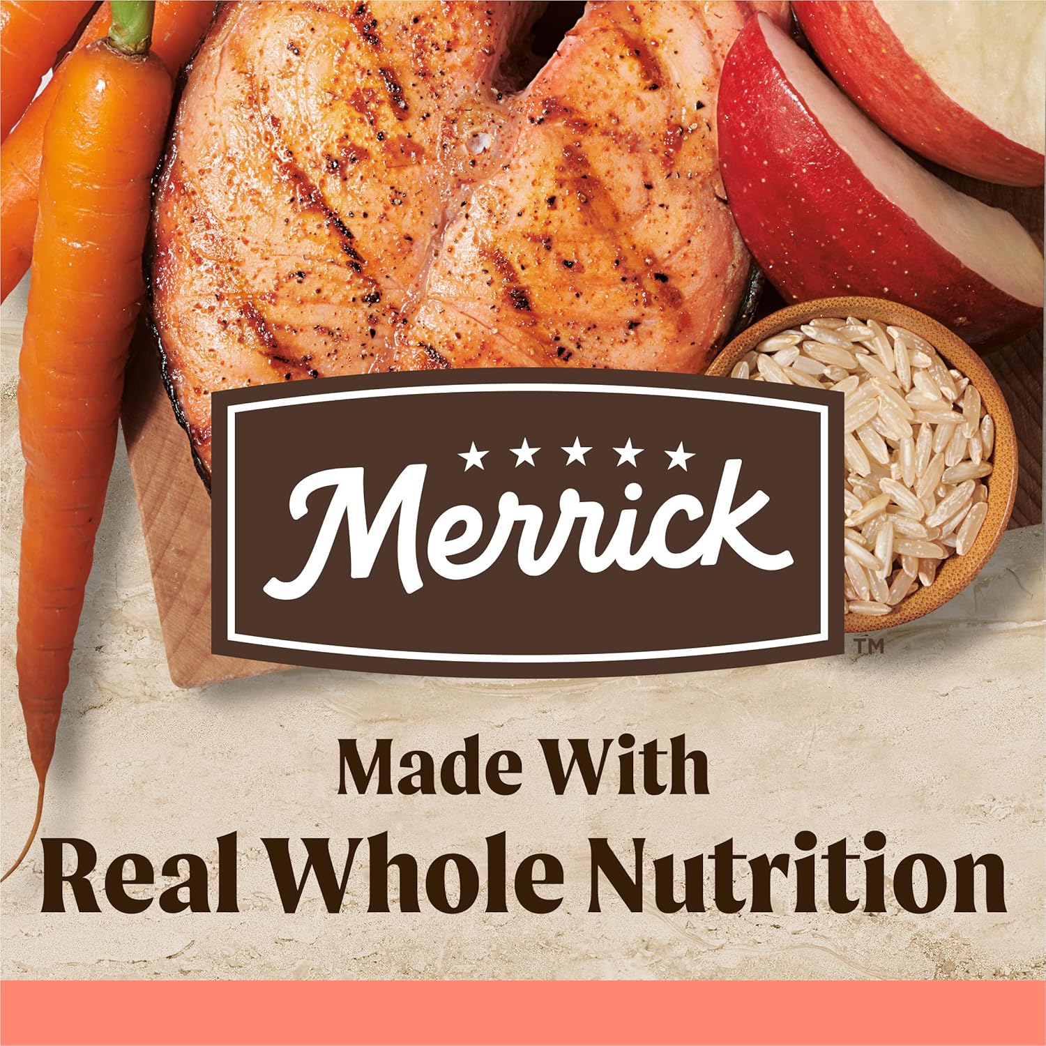 Merrick Healthy Grains Premium droogvoer voor volwassenen, gezonde en natuurlijke brokjes met zalm en bruine rijst
