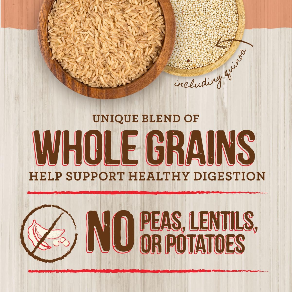 Merrick Healthy Grains Premium droogvoer voor volwassenen, gezonde en natuurlijke brokjes met zalm en bruine rijst