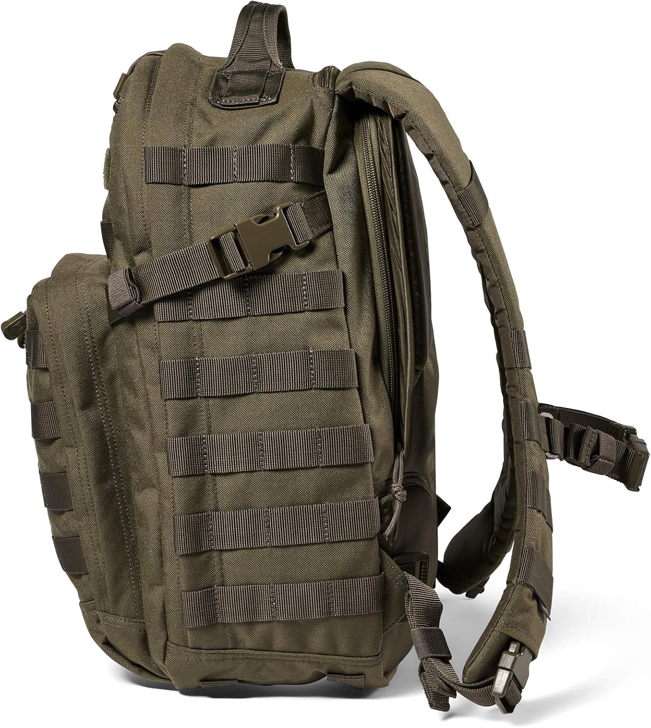 5.11 Tactical Backpack – Rush 12 2.0 – Military Molle Pack, CCW with Multiple Channels, 24 ลิตร, ขนาดเล็ก, Style 56561, Ranger Green