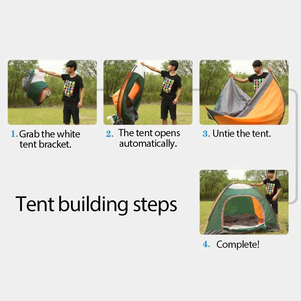 2 Person Instant Pop Up Lightweight Camping Tent, Outdoor Easy Set Up Automatic Family Travel Tent,Portable Backpacking Ultralight Waterproof Windproof Anti-UV Sun Shelter Tent… · v5