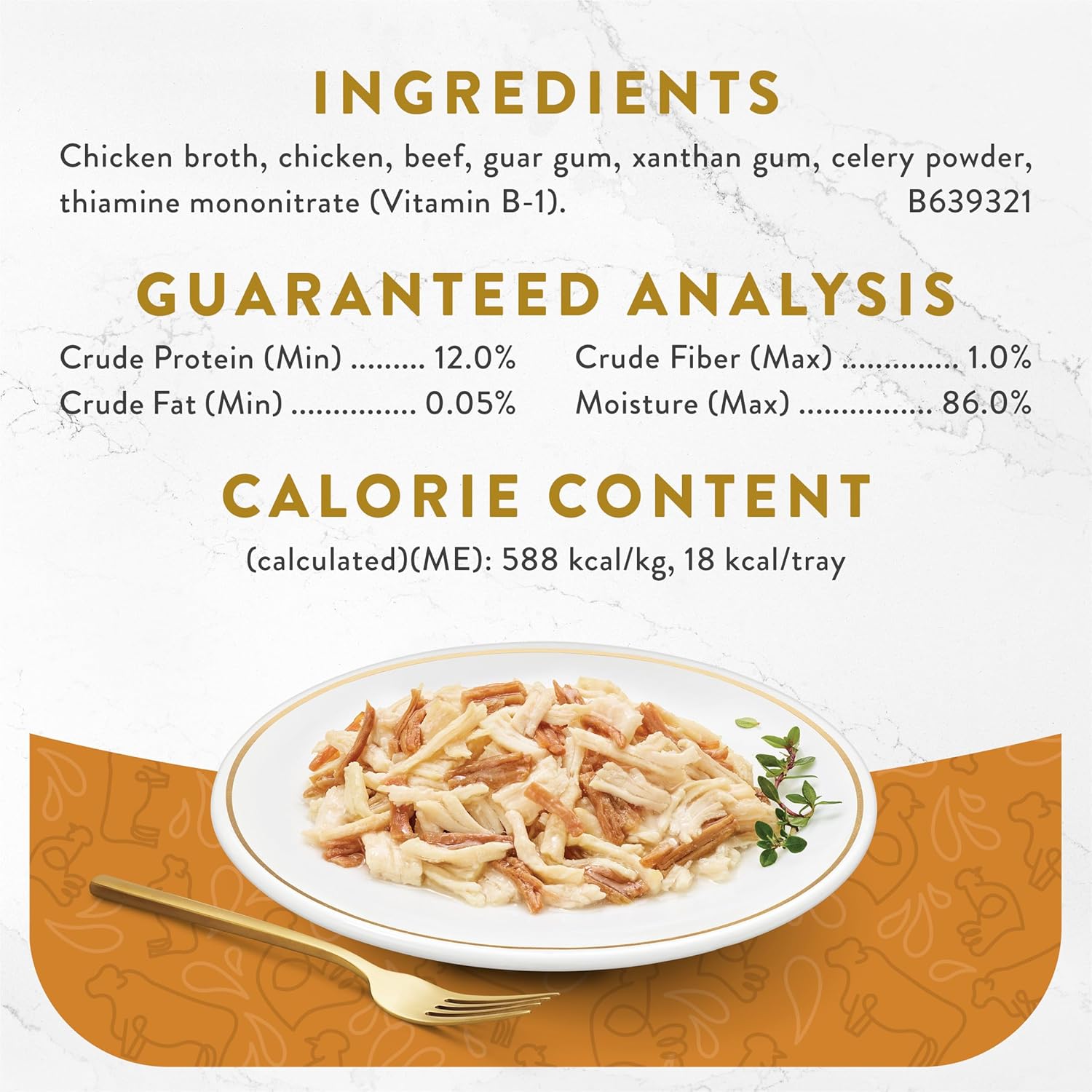 Aperitivos Purina Fancy Feast para lamerse, sin cereales, comida para gatos, carne blanca, pollo y ternera desmenuzada, paquete de 10, bandejas de 1.1 oz