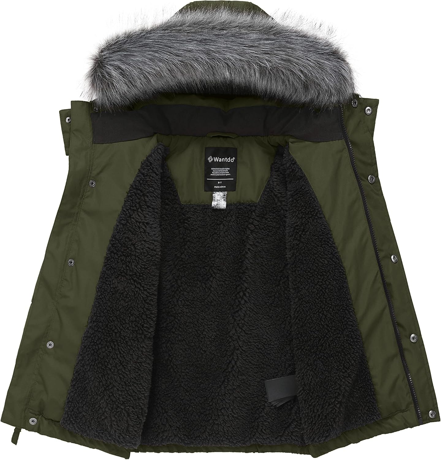 wantdo Jaket Musim Dingin Anak Laki-laki Jaket Tahan Air Jaket Bulu Hangat