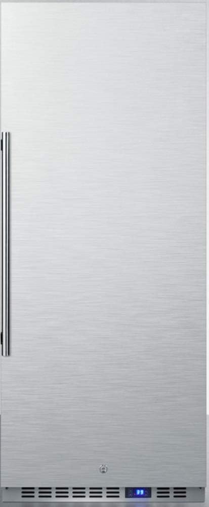 Summit Appliance FFAR121SS7 24 Wide All-Refrigerator; 10.1 cu.ft.; Digital Thermostat; Lock; Automatic Defrost and Hospital Grade Cord with Green Dot' Plug