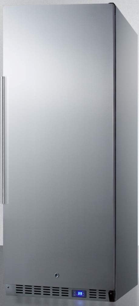Summit Appliance FFAR121SS7 24 Wide All-Refrigerator; 10.1 cu.ft.; Digital Thermostat; Lock; Automatic Defrost and Hospital Grade Cord with Green Dot' Plug