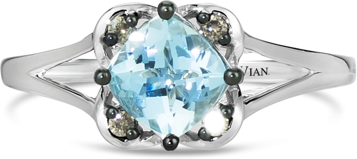 LeVian 14K Gold Cushion-Cut Gemstone  Chocolate Diamond Accented Split-shank Ring (Fancy Brown Color, SI1-SI2 Clarity) Choice of Metal/Stone · v2