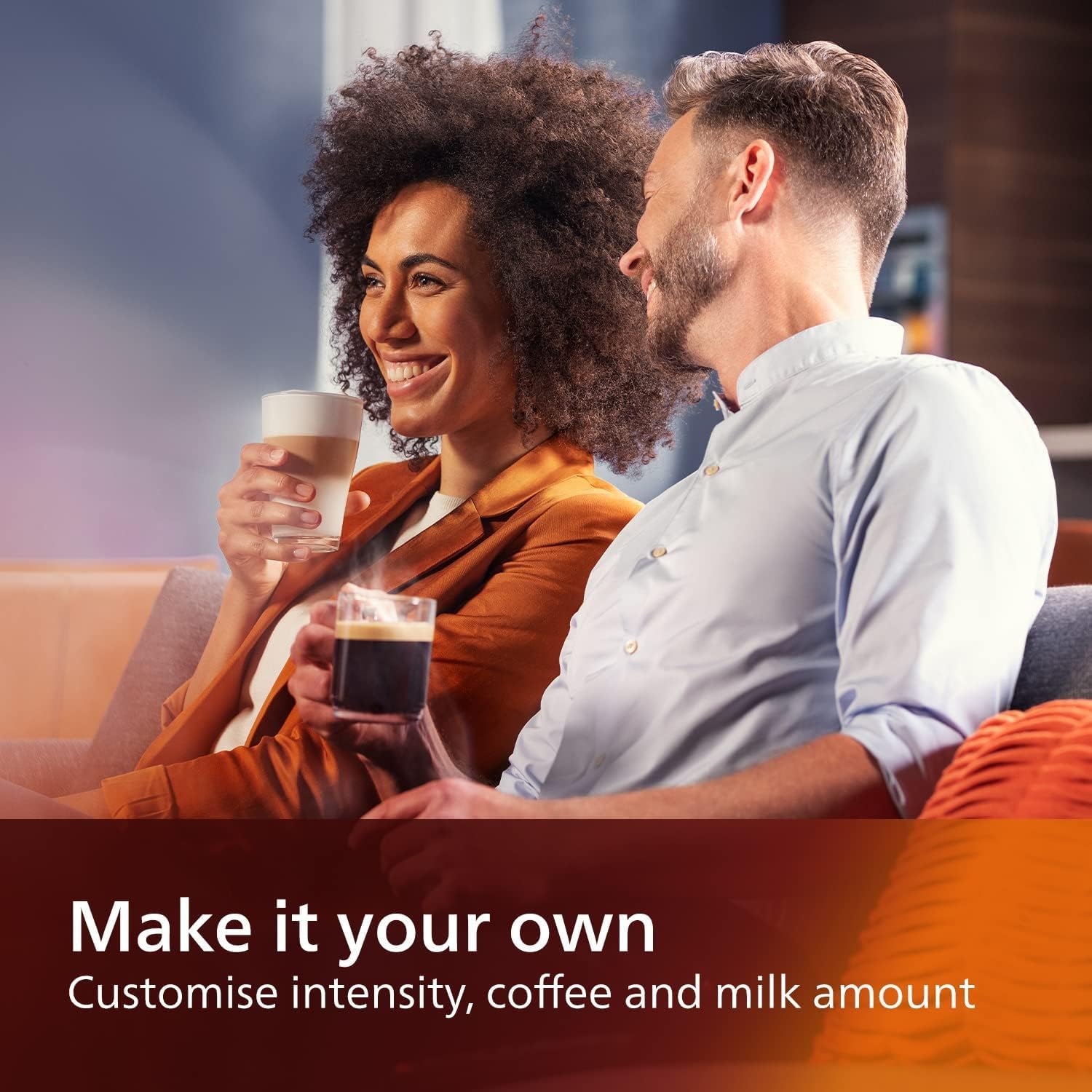 PHILIPS 4300 Series Fully Automatic Espresso Machine - LatteGo Milk Frother, 8 Coffee Varieties, Intuitive Touch Display, Black, (EP4347/94) · v2