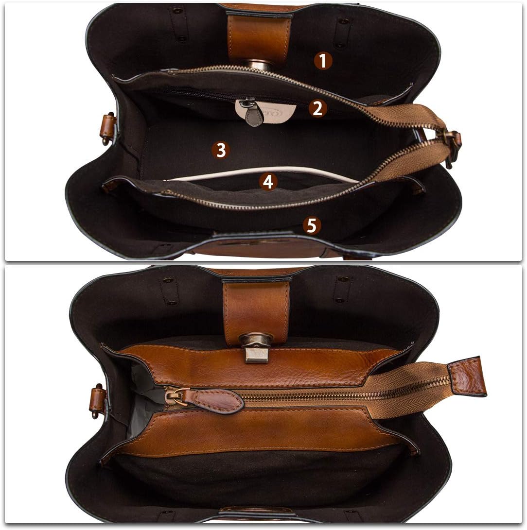 Handtaschen aus echtem Leder für Damen, Schulterriemen, Vintage-Stil, handgefertigte Schultertasche aus Rindsleder mit Griff, Tragetaschen