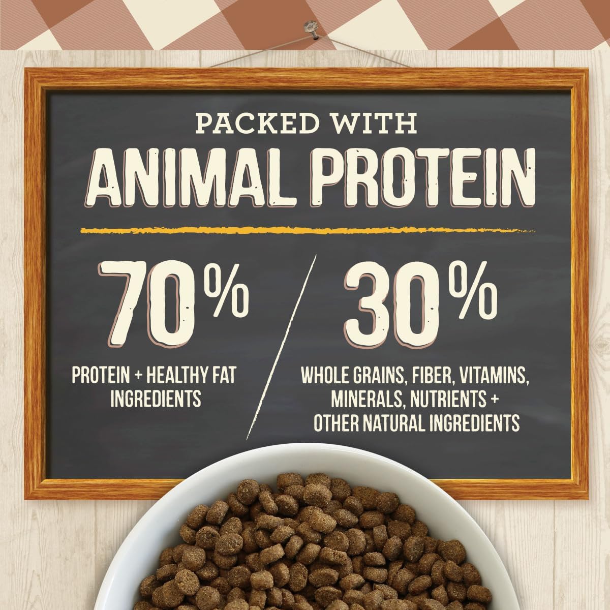 Cibo secco per gatti Merrick Purrfect Bistro Premium Healthy Grains per gatti adulti, vera ricetta di pollo e riso integrale - Sacchetto da 12,0 libbre