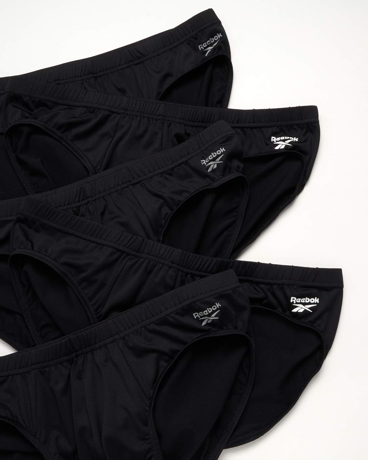 Reebok Mens Briefs - 5 Pack Quick Dry Low Rise Performance Underwear Briefs - Soft Stretch Athletic Men's Bikini Briefs S-XL