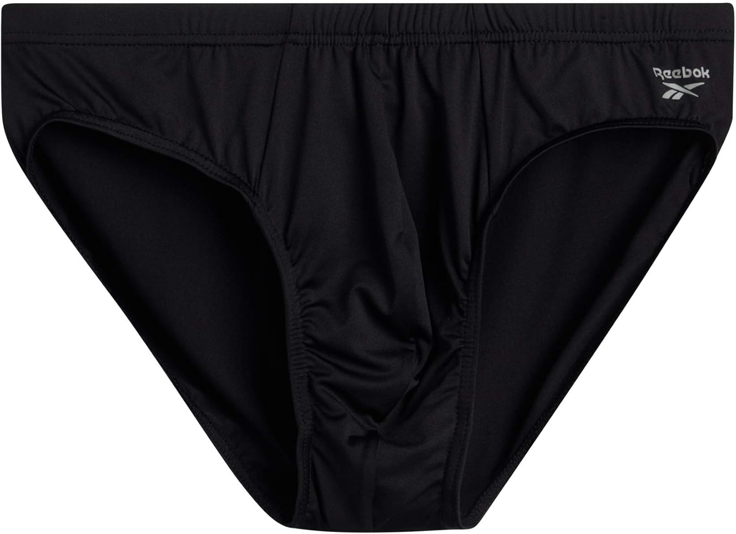 Reebok Mens Briefs - 5 Pack Quick Dry Low Rise Performance Underwear Briefs - Soft Stretch Athletic Men's Bikini Briefs S-XL