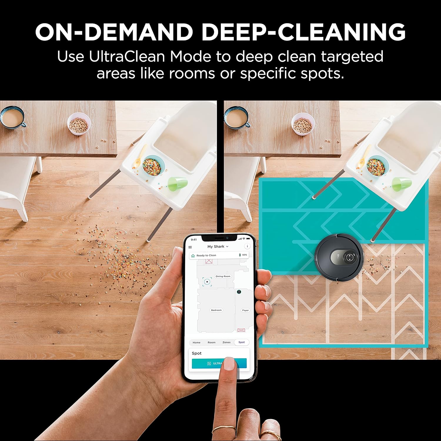 Shark AV2001 AI Robot Vacuum with Self-Cleaning Brushroll, Object Detection, Advanced Navigation, Home Mapping, Perfect for Pet Hair, Compatible with Alexa, Gray · v3