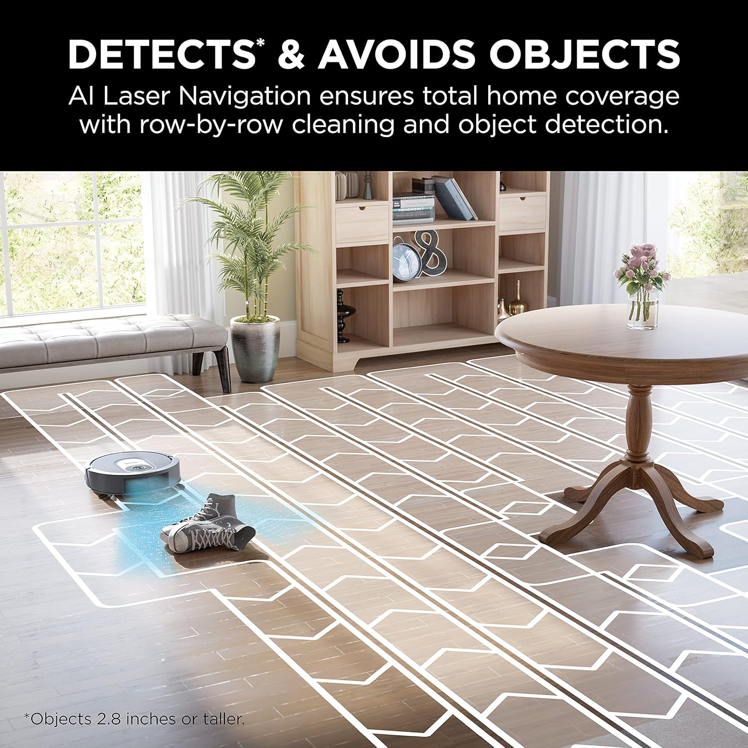 Shark AV2001 AI Robot Vacuum with Self-Cleaning Brushroll, Object Detection, Advanced Navigation, Home Mapping, Perfect for Pet Hair, Compatible with Alexa, Gray · v3