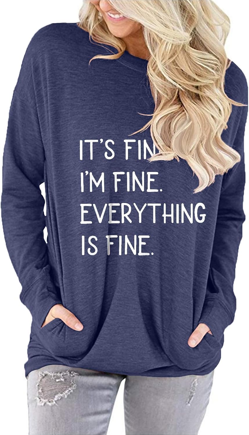 Onlypuff Damenhemd mit Tasche, grafische Tunika-Tops, Sweatshirts