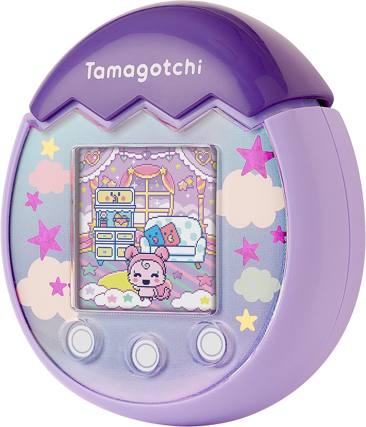 TAMAGOTCHI 42902 Bandai Pix La nuova generazione di animali domestici in realtà virtuale con fotocamera, giochi e personaggi da collezione: Sky, Purple, Single