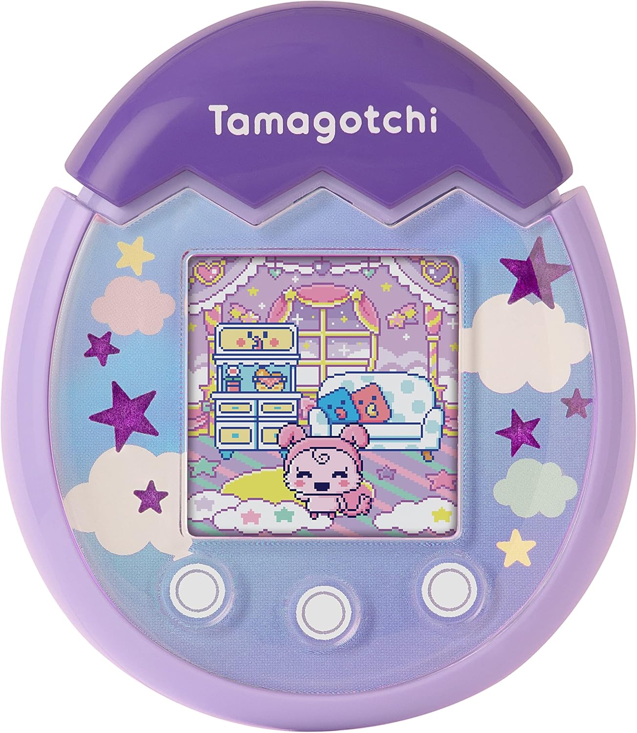 TAMAGOTCHI 42902 Bandai Pix La nuova generazione di animali domestici in realtà virtuale con fotocamera, giochi e personaggi da collezione: Sky, Purple, Single