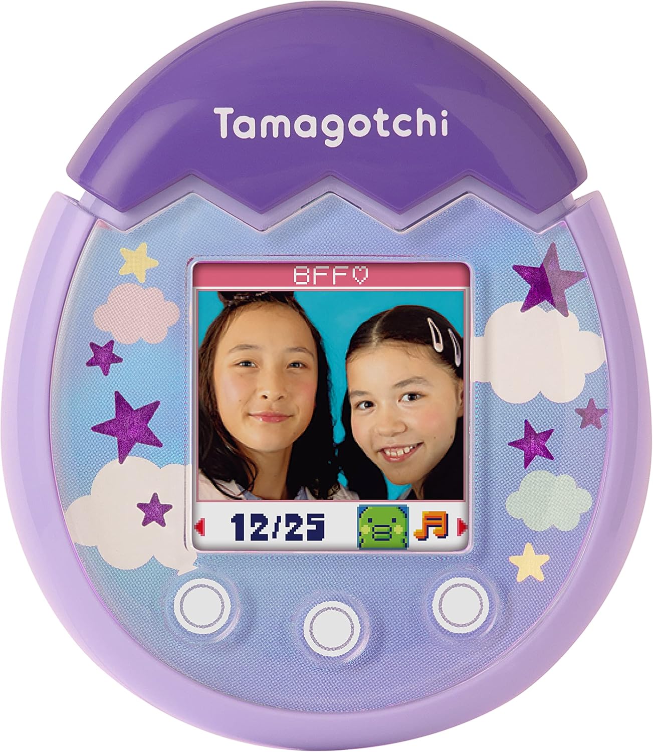 TAMAGOTCHI 42902 Bandai Pix La nuova generazione di animali domestici in realtà virtuale con fotocamera, giochi e personaggi da collezione: Sky, Purple, Single