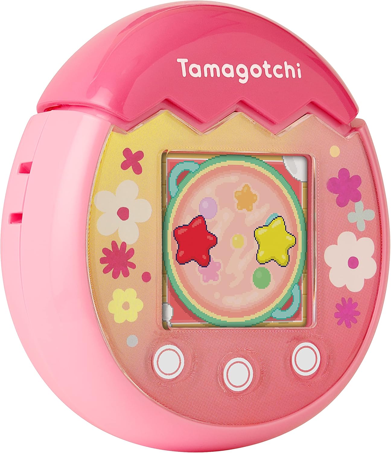 Tamagotchi 42901 Bandai Pix The Next Generation of Virtual Reality Pet with Camera, Games and Collectable Characters-Floral, Pink · v2