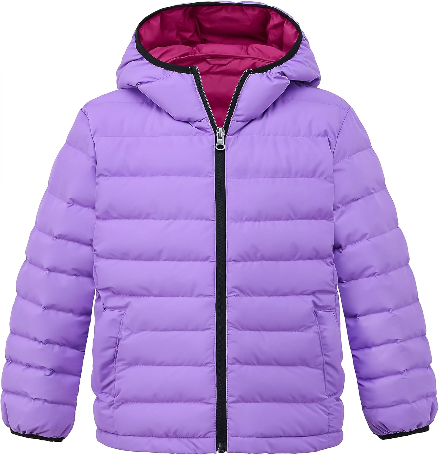 wantdo Girls Lightweight Puffer Jacket Hooded Winter Outerwear Jacket Padded Bubble Coats