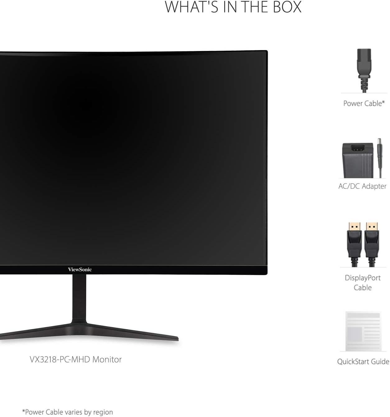 ViewSonic VX3218-PC-MHD 32 Inch Curved 1080p 1ms 180Hz Gaming Monitor with FreeSync Premium, Eye Care, HDMI and Display Port · v9