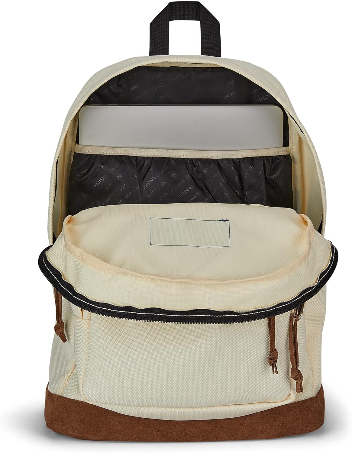 JanSport Right Pack Backpack - Durable Daypack with Padded 15 Laptop Sleeve, Spacious Main Compartment Integrated Water Bottle Pocket - Coconut · v3