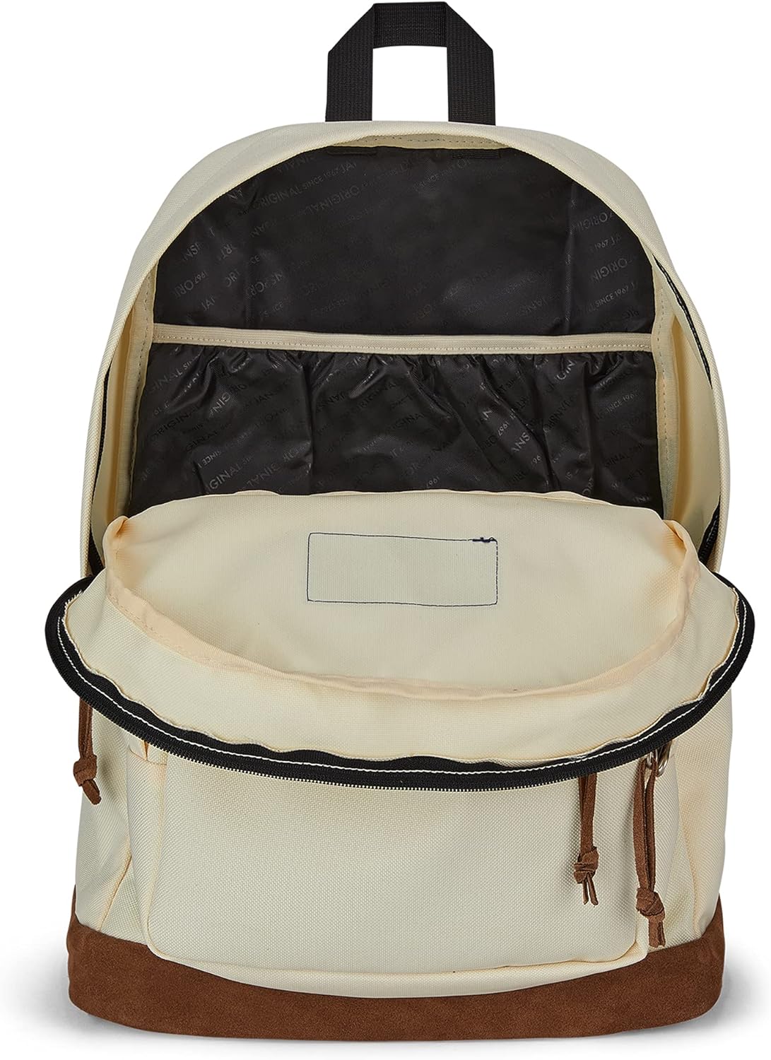 JanSport Right Pack Backpack - Durable Daypack with Padded 15 Laptop Sleeve, Spacious Main Compartment Integrated Water Bottle Pocket - Coconut · v3