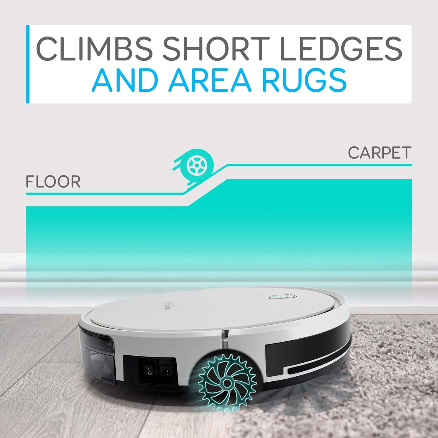 Robot Vacuummop SereneLife Combo Machine à nettoyer les sols robotisée à nettoyage automatique Robo Vac Mopping Aspiradora Smart App Alexa Gyroscope Technologie de navigation pour la maison, tapis, bois dur, carrelage, poils d'animaux