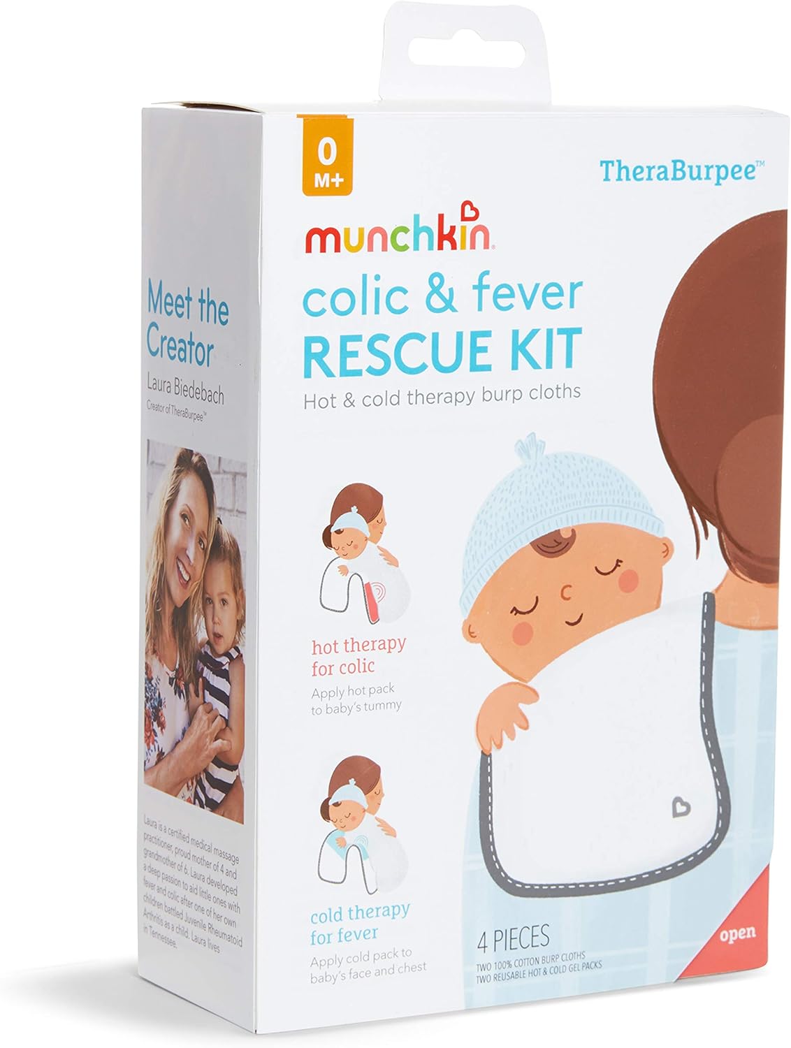 Munchkin® TheraBurpee Sıcak Amperli Kolik Ateşi Kurtarma Kiti; Soğuk Terapi Göğürme Bezleri