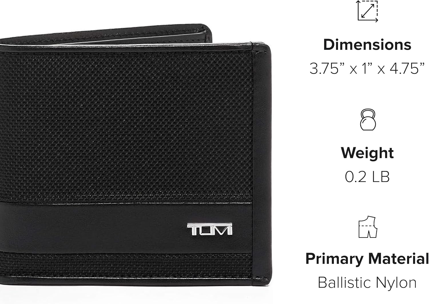 TUMI - Alpha Global Center Flip Passcase - Wallets for Men - Organized Bill Compartment Hidden Pocket - 3.8 X 4.8" X 1.0" - Black · v3